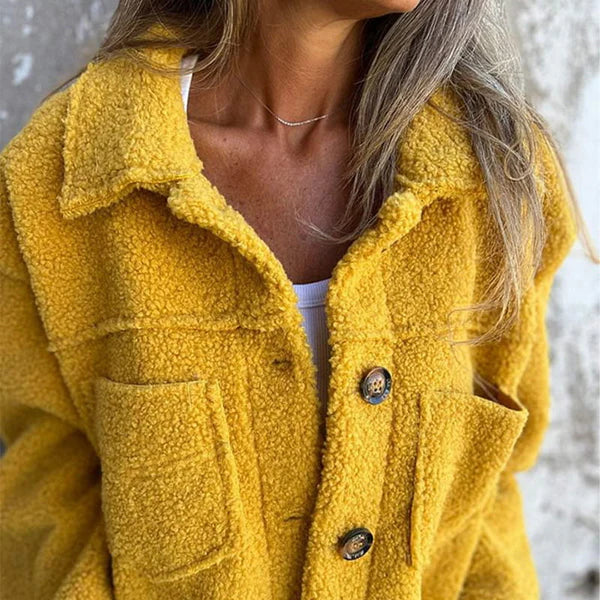 Zoe™ - Chaqueta corta de lana elegante con solapa